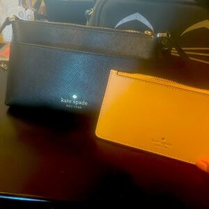 Black Kate spade purse with removable wallet